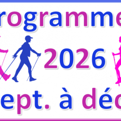 Programme randonnée et marche nordique sept.-déc. 2026